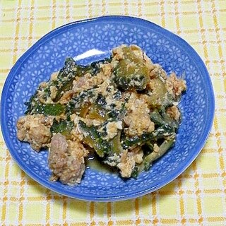 ゴーヤと豆腐の卵とじ